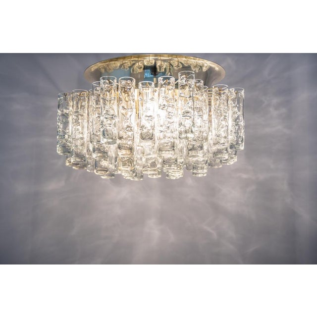 Murano Ice Glass Flushmount from Doria Leuchten, Germany, 1960s For Sale - Image 11 of 15