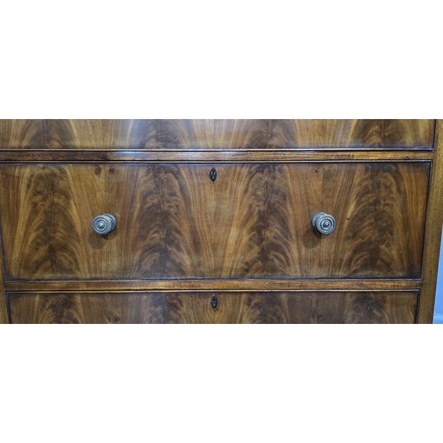 Small Mahogany Linen Press, 1900s For Sale - Image 4 of 18
