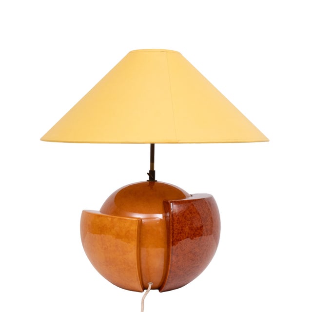 Postmodern Post Modern Ceramic Table Lamp by François Chatain, France, 1980s For Sale - Image 3 of 13