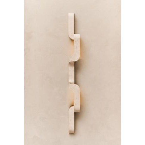 Xl serpentine sconce in saint raphael limestone by farrah sit. Dimensions: w 10.2 x d 10.2 x h 111.8 cm. Materials: saint...