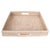 Artifacts Rattan Square Serving Tray with Cutout Handles in White Wash - 18" For Sale - Image 4 of 8