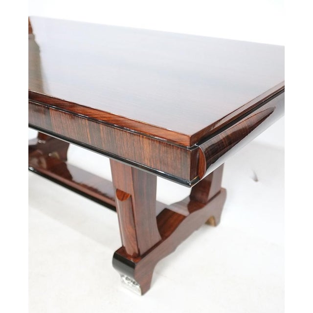Wood Vintage French Art Deco Dining Table by Jules Leleu, 1930s For Sale - Image 7 of 17