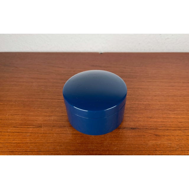 Mid-Century Modern German Blue Space Age Coasters with Box, 1960s, Set of 5 For Sale - Image 12 of 13