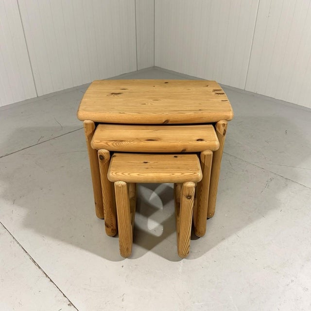 Pine Nesting Tables in the style of Rainer Daumiller, 1970s, Set of 3 For Sale - Image 10 of 18