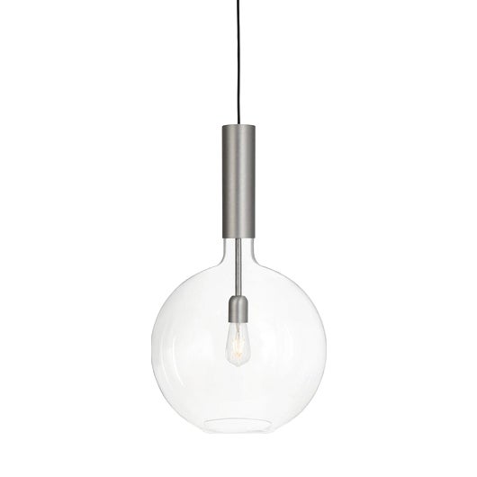 Sabina Grubbeson Rosdala Large Iron Clear Glass Ceiling Lamp attributed to Konsthantverk For Sale