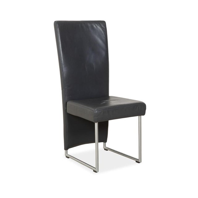 Modern Model 7400 Chairs in Grey Leather from Rolf Benz, Set of 6 For Sale - Image 3 of 14