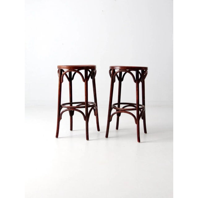 Mid-Century Modern Mid-Century Bentwood Stools For Sale - Image 3 of 12