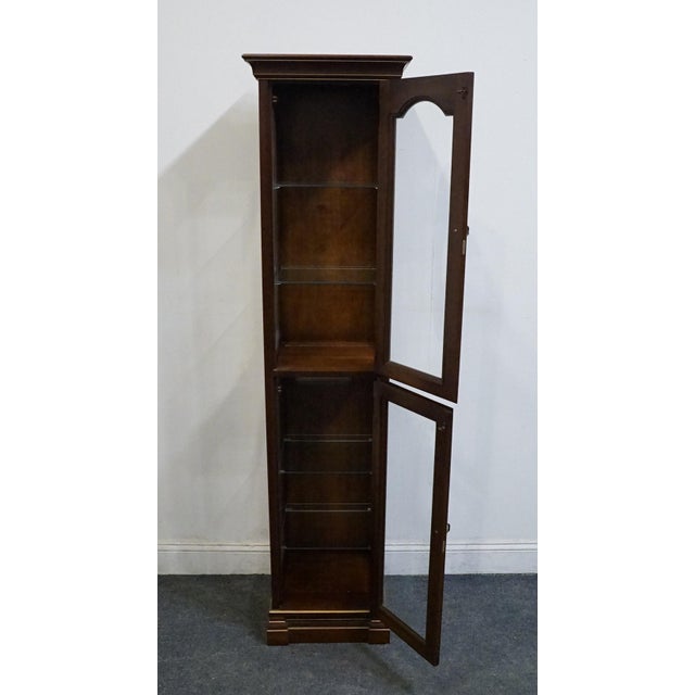 Jasper Cabinet Traditional Style 16" Petite Lighted Display Curio Cabinet 337-1-N - Olde Fruitwood Finish For Sale - Image 4 of 12