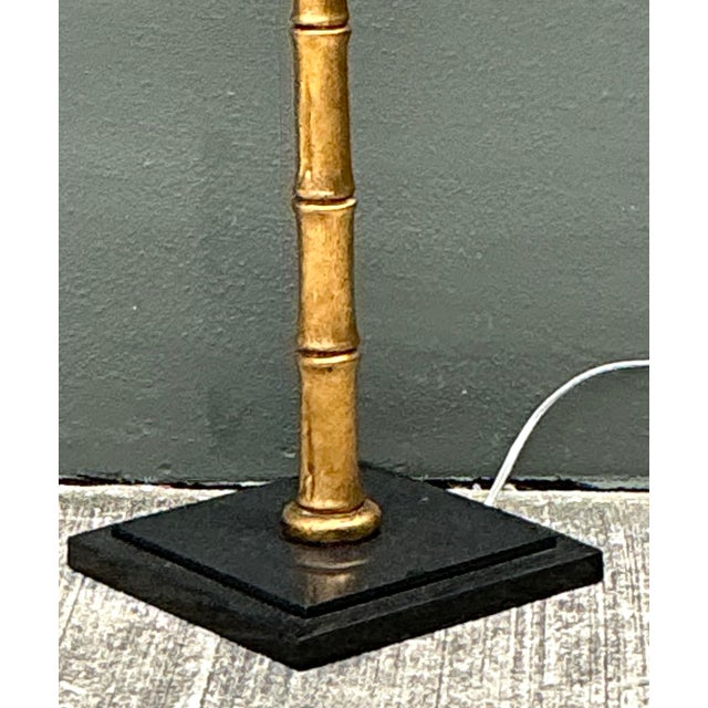 Vintage Gilt Bamboo Floor Lamp For Sale - Image 9 of 12
