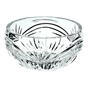 Late 20th Century Marquis by Waterford “Calais” Cut Crystal Bowl With Starburst Base, Signed, 6-Inch
