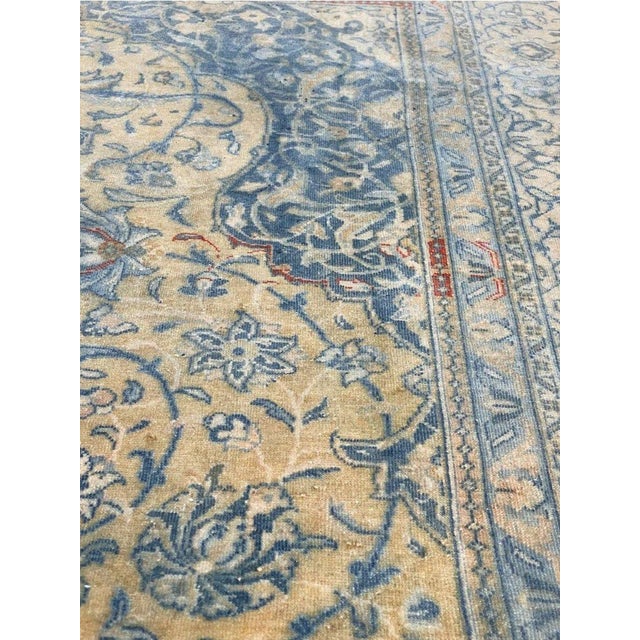 1950s 1950s Old Vintage Persian Sarouk Area Rug 7x10 For Sale - Image 5 of 12