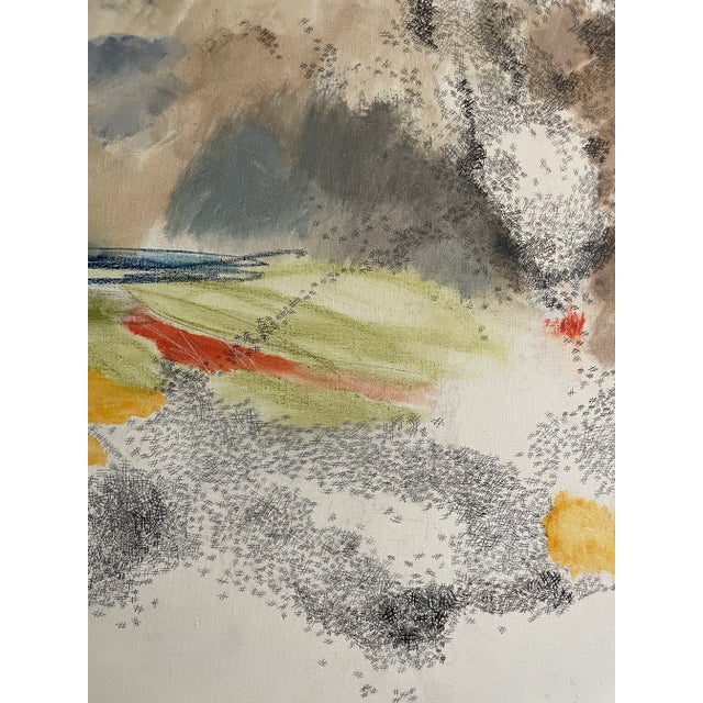 Large Modern Abstract Painting Titled "Murmuration" Large Nature Abstract by Michele Zuzalek For Sale - Image 9 of 12