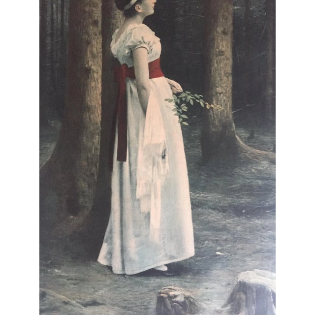 Sculpture Materials Antique Early 1900's Max Nonnenbruch Neoclassical Heliogravure Art Print " in the Fir Forest " 1891 For Sale - Image 7 of 13