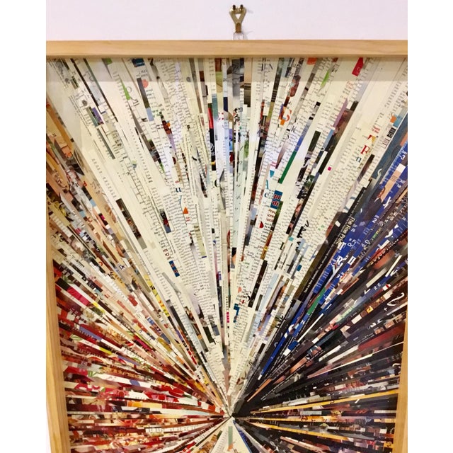 “Starburst” By: Noelle Dumas Framed Mixed Media on a Board For Sale - Image 4 of 6