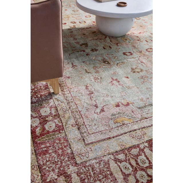 Abstract Vintage Turkish Runner Rug For Sale - Image 3 of 12