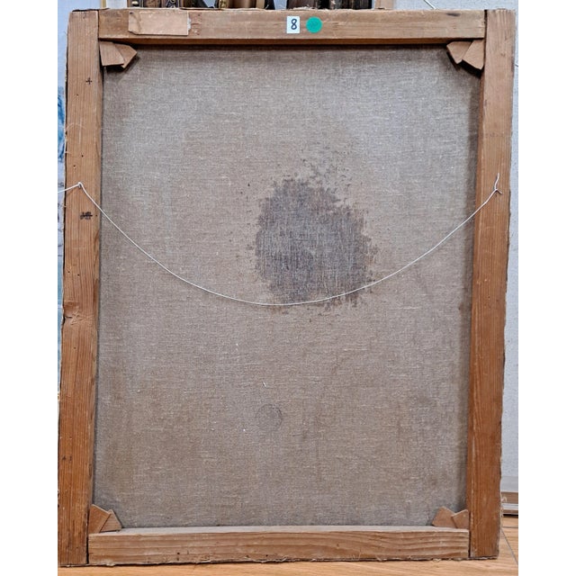 W.H. Braun (1873-1938) Oil on Canvas Women Figure With Floral Summer Hat Painting 22 x 5 x 27