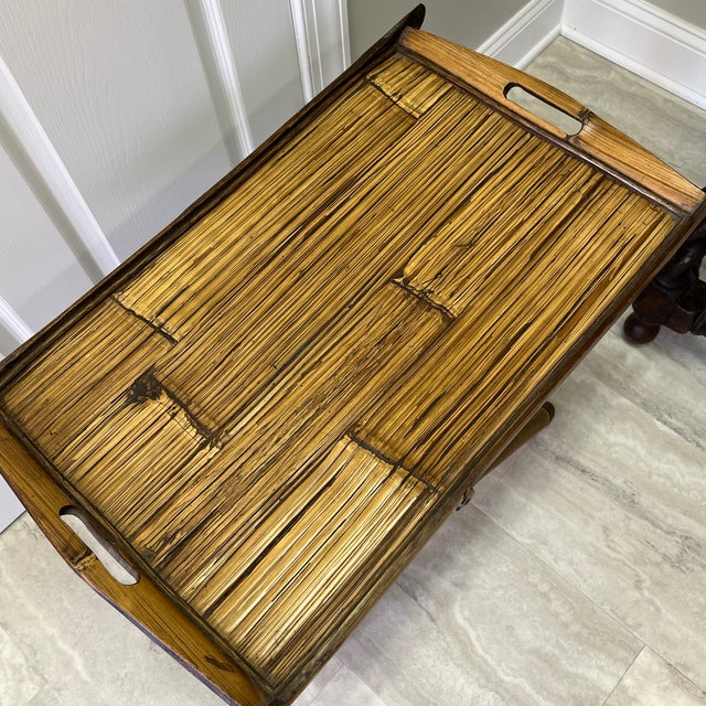 Vintage Folding Bamboo Tray Table Chairish