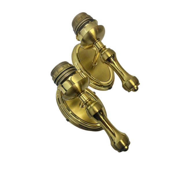 Regency Wall Lamps in Gold Brass from Herda, 1970s, Set of 2 For Sale - Image 6 of 10