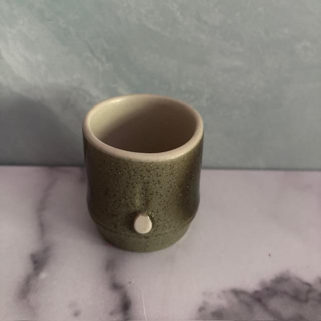 Japanese Vintage Mid-Century Green Sake Set With Two Cups, Japan For Sale - Image 3 of 4
