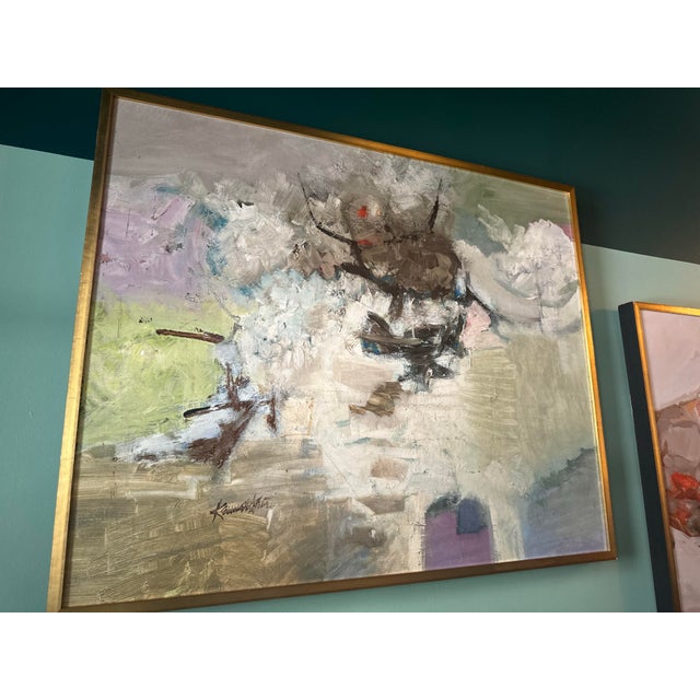 1960s 1960s Abstract Mixed-Media Painting For Sale - Image 5 of 13