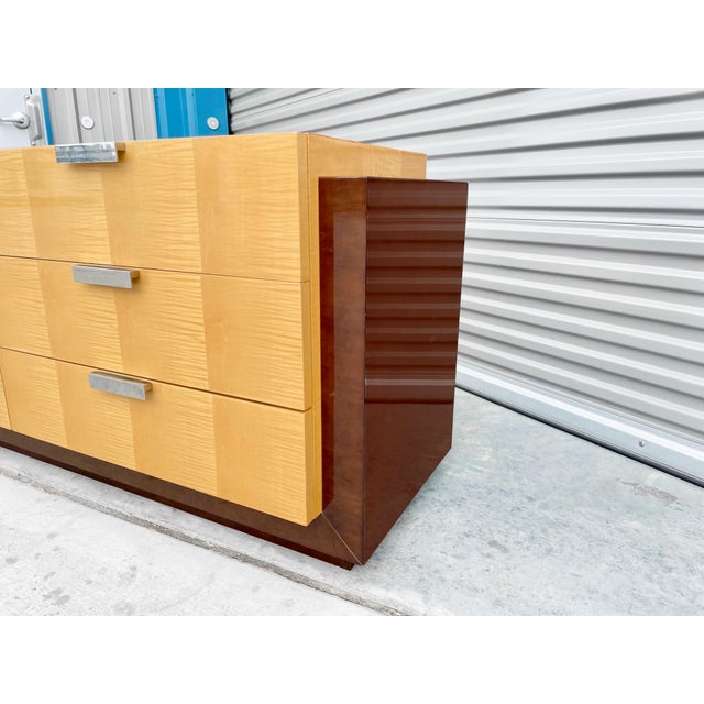 1970s Mid Century Maple & Walnut Dresser For Sale In Los Angeles - Image 6 of 14
