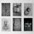 Black Set of 6 - 'Antique Locks' - Unframed Contemporary Black and White Gallery Wall of Photographs Installation For Sale - Image 8 of 8