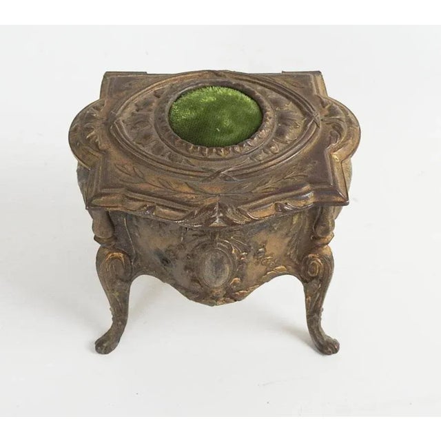 Antique Regency Style Gilt Brass Jewelry Box For Sale - Image 9 of 9