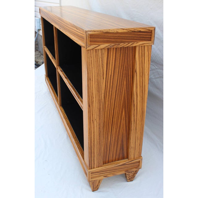 Custom Zebrawood Bookcases Chairish