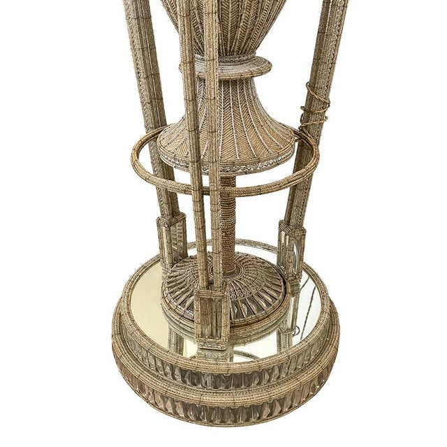 Large Vase-Shaped Floor Lamp with Murano Glass Beads For Sale - Image 10 of 16