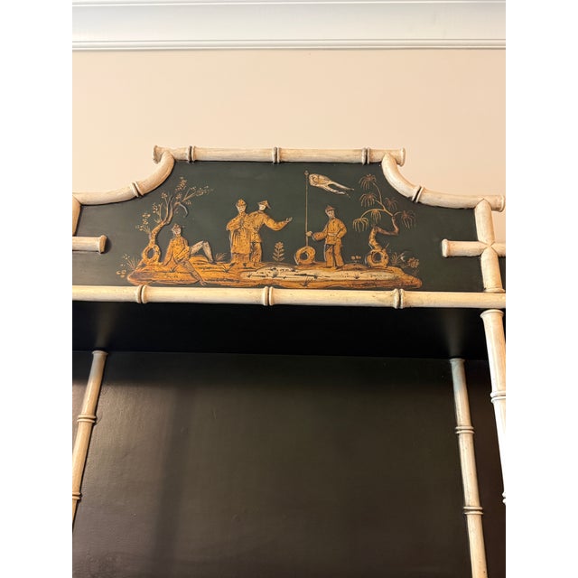 Two Piece English Chinoiserie Wall Shelf and Console For Sale - Image 13 of 14