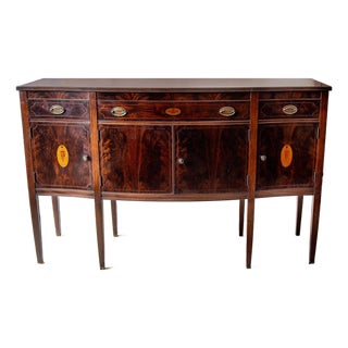 1900-1909 Williams- Kemp Flame Mahogany Federalist Hepplewhite- Sideboard For Sale