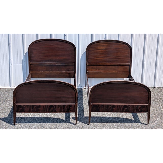 Infuse your bedroom with timeless European elegance through this exquisite pair of mid-20th century French Louis XV style...