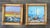 Oil Coastal Paintings in Thick Bamboo Frames. Pair For Sale - Image 12 of 12