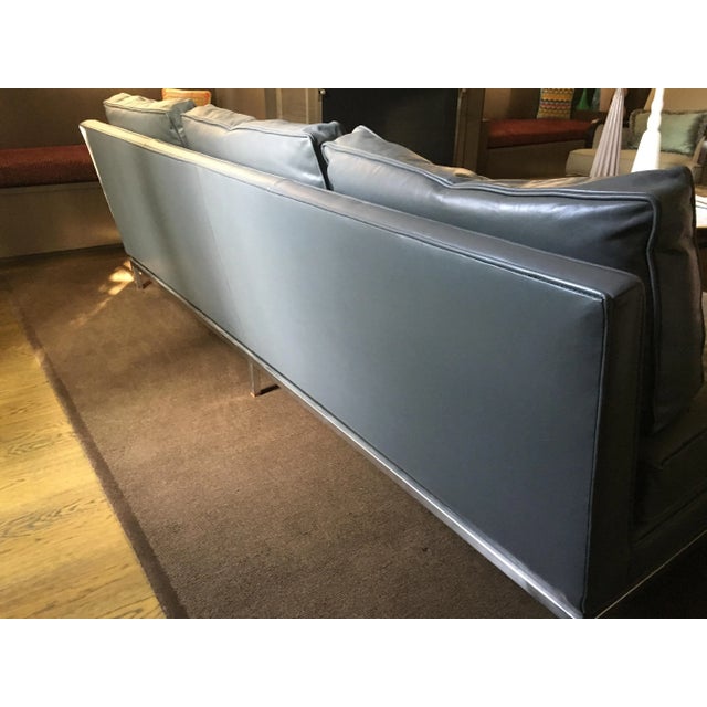 Dunbar Furniture 1960s Vintage Dunbar Edward Wormley Leather Sofa For Sale - Image 4 of 12