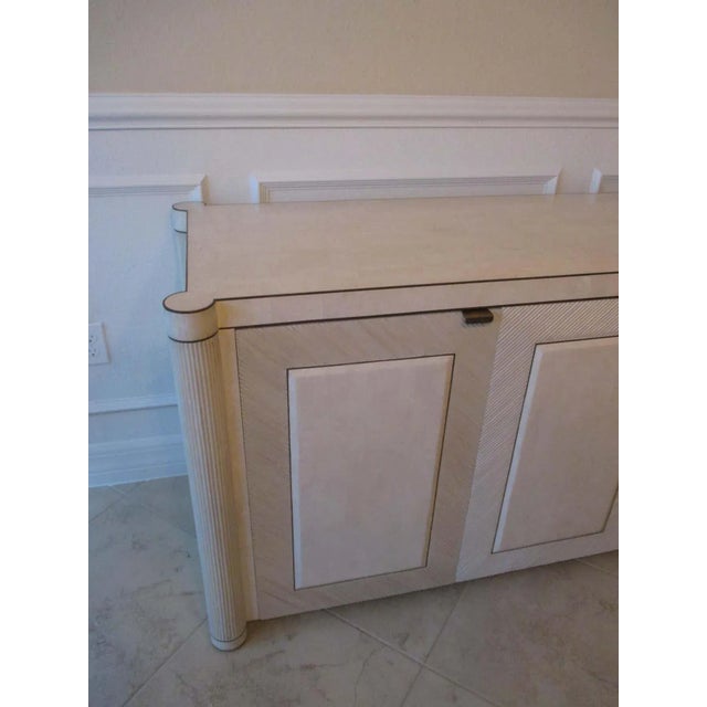 Vintage Ivory Split Bamboo Sideboard For Sale - Image 4 of 12