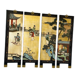 Antique Chinese Doublesided Gold Wall Screen