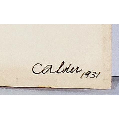 Mid 20th Century Quantity of 3 Different Vintage Original Alexander Calder Lithograph Prints of His Circus Sketches W/ Printed Signatures and Dates of 1931 & 1932 For Sale - Image 5 of 10