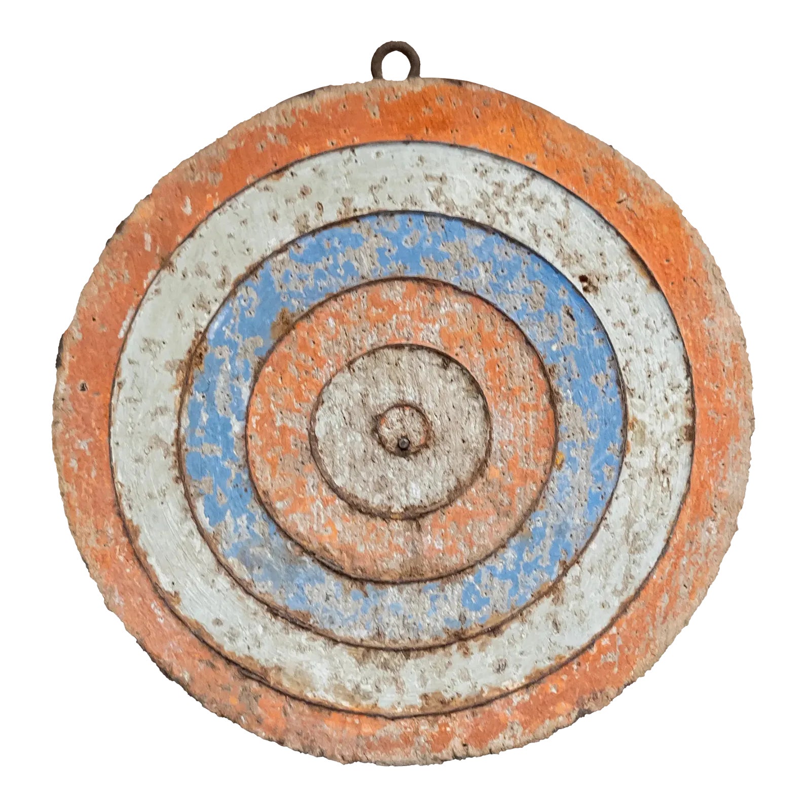 19th Century Rustic Farmhouse Pop Folk Art Red White and Blue Bullseye ...