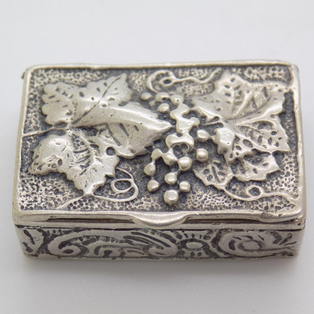 Vintage Italian Handmade Silver Potpourri Box with Fruits, Tuscany, Italy, 1970s For Sale - Image 11 of 11