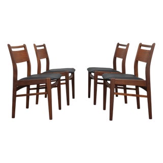 Mid-Century Modern Teak Dining Chairs, 1960s, Set of 4 For Sale