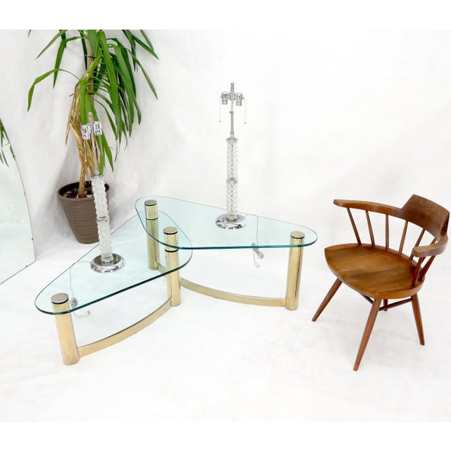 Nessen Large Crystal and Chrome Mid-Century Modern Table Lamps For Sale - Image 4 of 14