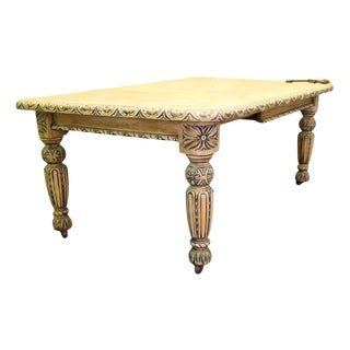 Gothic Bleached Oak Extending Dining Table For Sale