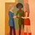 Pierre Georgeot Vintage 1970 Mid Century Modernist " Trois Aimes " Original Framed Paris Pop Art Oil Painting For Sale In Kansas City - Image 6 of 17