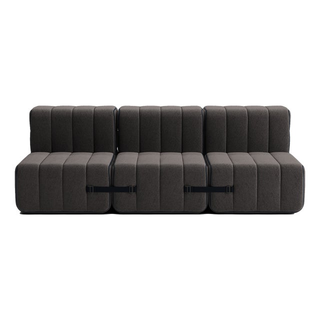 Curt Modular Set - Flexible 3-Seater - Jet - 9108 (Brown) by Ambivalenz, Set of 6 For Sale