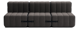 Curt Modular Set - Flexible 3-Seater - Jet - 9108 (Brown) by Ambivalenz, Set of 6