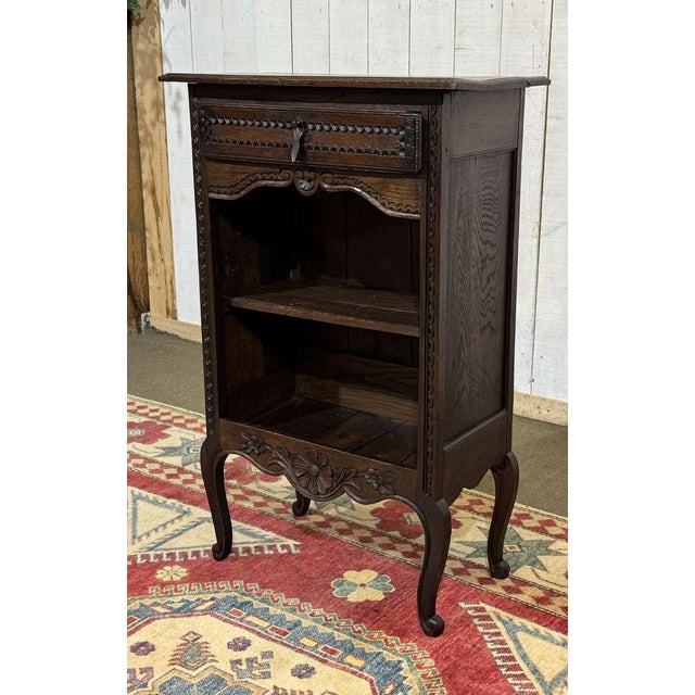 Louis XV Style Oak Bookcase with Drawer, 1900s For Sale - Image 3 of 13