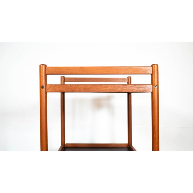 1970s Vintage Danish Dyrlund Teak Bar Cart For Sale - Image 10 of 12