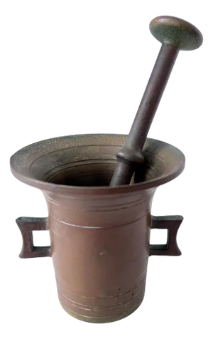 Brass Mortar and Pestle - 2 Pieces