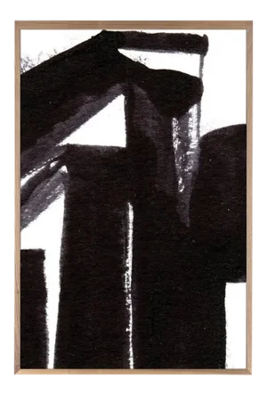 Black Road 2 Art Print - Framed