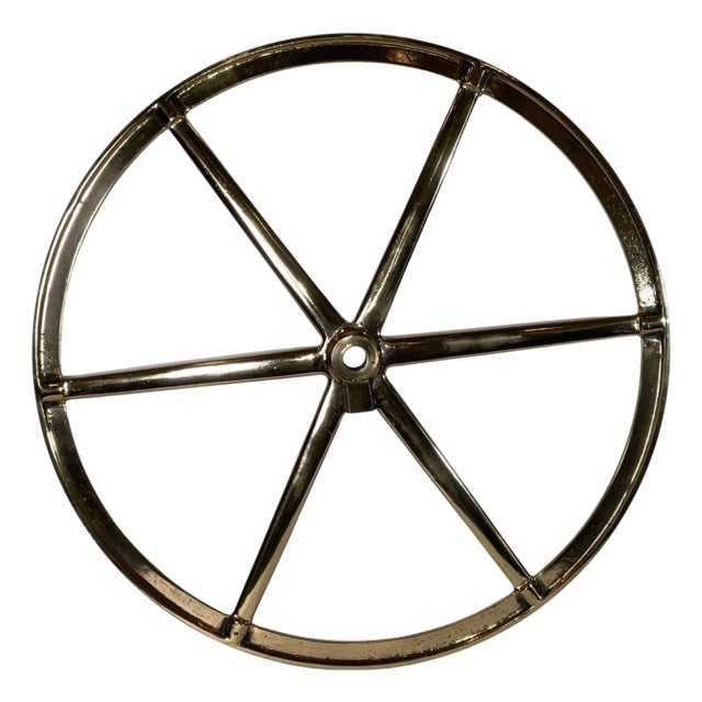 Large Brass Ships Wheel For Sale